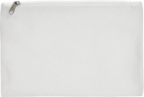 Bright Creations 6-Pack White Makeup Bag Set with Zipper, Customizable Canvas Pouches for DIY Arts and Crafts, Items to Tie-Dye for Cosmetic Items, Stationary, Party Favors (8x6 in) in Saudi Arabia