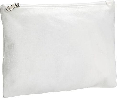 Bright Creations 6-Pack White Makeup Bag Set with Zipper, Customizable Canvas Pouches for DIY Arts and Crafts, Items to Tie-Dye for Cosmetic Items, Stationary, Party Favors (8x6 in) in Saudi Arabia