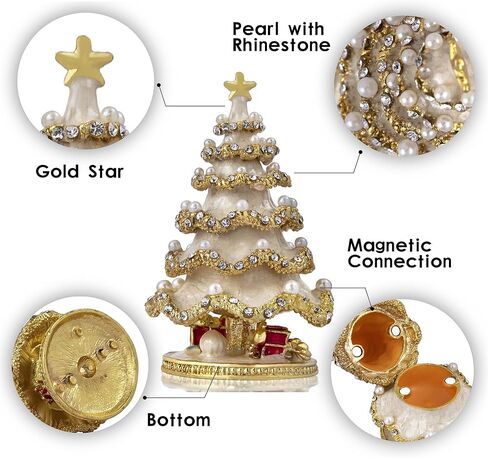 QFkris Octopus Trinket Box with Shinning Rhinestones, Magnetic Jewelry Box Hand-painted Figurine Collectibles Ring Holder Case in Saudi Arabia
