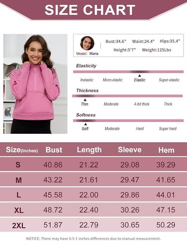 Viracy كنزات نسائية مقصوصة من الصوف مبطنة بنصف سحاب بلوفر برقبة عالية وأكمام طويلة وفتحة إبهام in Kuwait