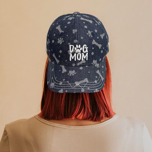 Waldeal Embroidered Dog Mom Hat for Women Paw Jacquard Baseball Cap Pet Lover Gifts in Saudi Arabia
