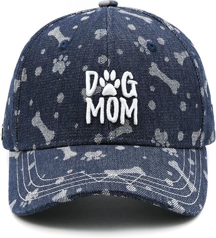 Waldeal Embroidered Dog Mom Hat for Women Paw Jacquard Baseball Cap Pet Lover Gifts in Saudi Arabia