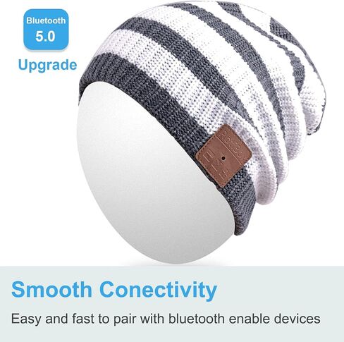 سماعة الرأس اللاسلكية Rotibox Bluetooth Beanie Hat للرياضات الخارجية وهدايا عيد الميلاد in Kuwait