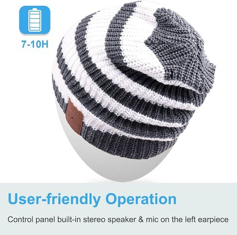 سماعة الرأس اللاسلكية Rotibox Bluetooth Beanie Hat للرياضات الخارجية وهدايا عيد الميلاد in Kuwait