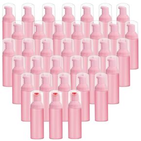 Foam Pump Bottle 2oz Pink Lash Shampoo Bottle Plastic Refillable Dispenser for Travel Hand Soap Sanitizer 35pcs in Saudi Arabia