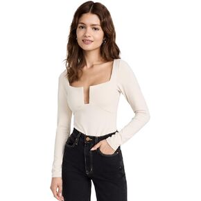 Susana Monaco Women's Square Wire Long Sleeve Top in Saudi Arabia