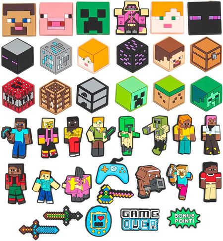 40 قطعة لعبة فيديو سحر الأحذية حزمة لعبة سحر الأحذية للأولاد المراهقين الأطفال الرجال لطيف حذاء سحر دبابيس الأحذية البلاستيكية الكرتون اكسسوارات الحفلات هدايا عيد الميلاد in Kuwait