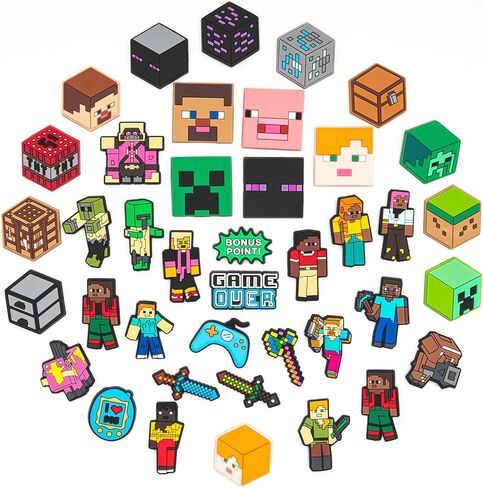 40 قطعة لعبة فيديو سحر الأحذية حزمة لعبة سحر الأحذية للأولاد المراهقين الأطفال الرجال لطيف حذاء سحر دبابيس الأحذية البلاستيكية الكرتون اكسسوارات الحفلات هدايا عيد الميلاد in Kuwait