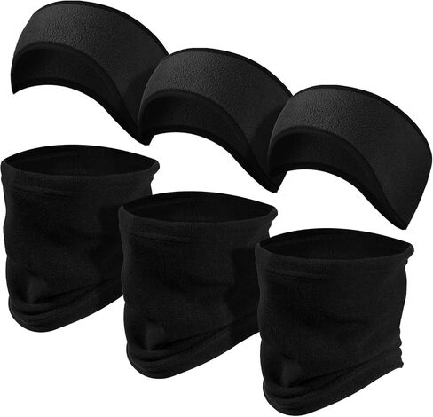 6 قطع من عصابة رأس لتدفئة الأذن من الصوف للأطفال مع مجموعة واقي للرقبة وشاح للرقبة شتوي للأطفال أثناء ركوب الدراجات والتزلج in Kuwait