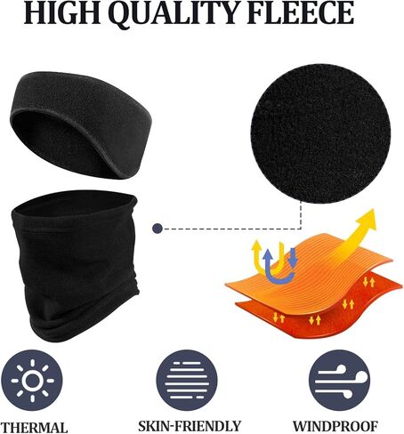 6 قطع من عصابة رأس لتدفئة الأذن من الصوف للأطفال مع مجموعة واقي للرقبة وشاح للرقبة شتوي للأطفال أثناء ركوب الدراجات والتزلج in Kuwait