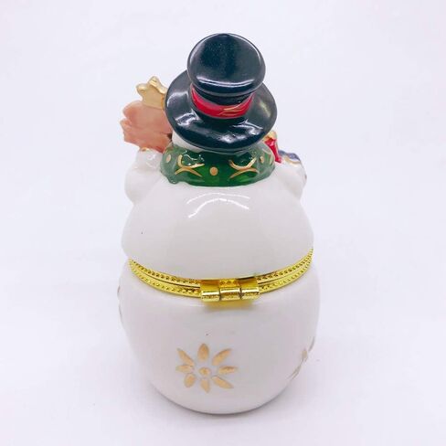 تماثيل رجل ثلج عيد الميلاد من جيشيما، صندوق حلية مفصلي، صناديق مجوهرات قابلة للتجميع لديكور عيد الميلاد المنزلي والهدايا in Kuwait