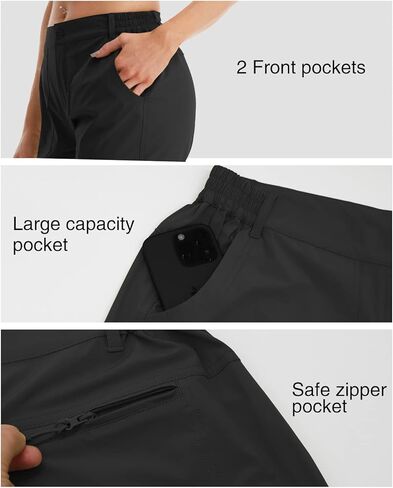 شورت FEIXIANG للسيدات للمشي لمسافات طويلة في الجولف، سريع الجفاف، خفيف الوزن، قابل للتمدد في الهواء الطلق مع جيوب بسحاب، مقاوم للماء in Kuwait