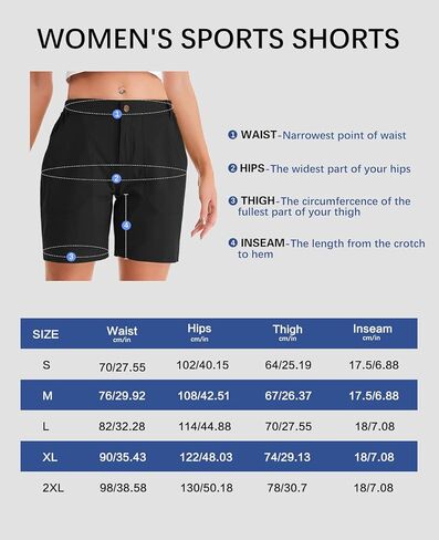 شورت FEIXIANG للسيدات للمشي لمسافات طويلة في الجولف، سريع الجفاف، خفيف الوزن، قابل للتمدد في الهواء الطلق مع جيوب بسحاب، مقاوم للماء in Kuwait