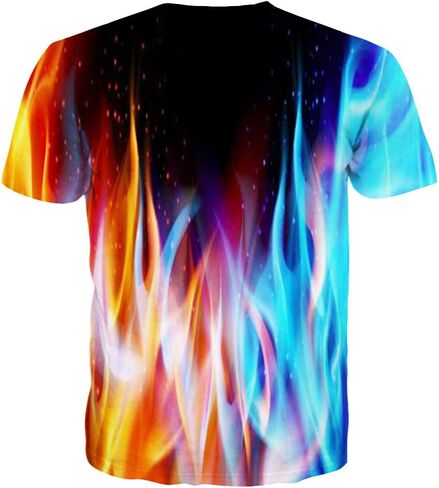 Hgvoetty Unisex 3D Print Shirts Colorful Space Graphic Tees for Men Women Teens in Kuwait