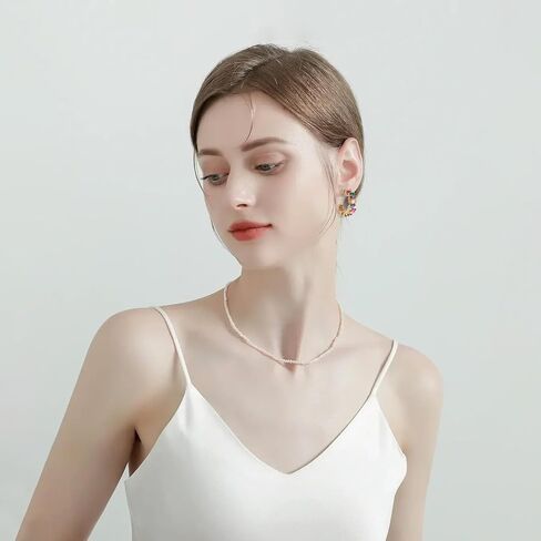 أقراط دائرية ملونة للنساء، أقراط حلقية مكعبة من الزركونيا الكريستالية لا تسبب الحساسية in Kuwait