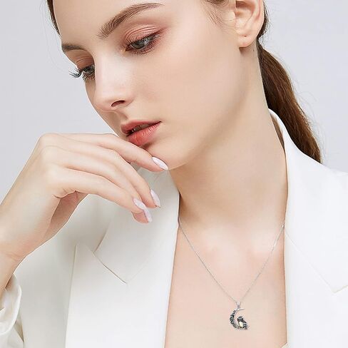Plesitep Owl Necklace Sterling Silver Owl Pendant Necklace Birthstone Jewelry Gift for Women Girls in Kuwait