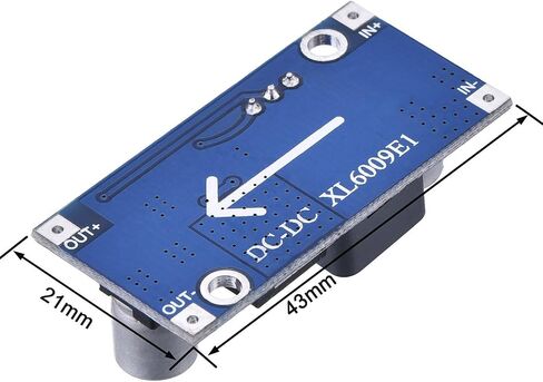 HiLetgo 5pcs XL6009 Boost Module DC-DC Adjustable Module DC3.0-30V to DC5-35V Output Voltage Power Converter Circuit Board Module 400KHz in Saudi Arabia