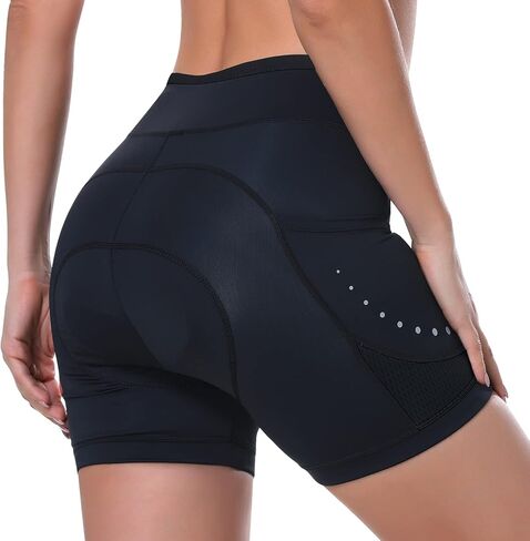 سراويل ركوب الدراجات beroy للنساء مع سروال ضيق مبطن عالي الخصر للدراجة طويلة الضغط مع جيوب in Kuwait