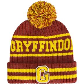 Concept One Harry Potter Beanie Hat, Hogwarts Collegiate Winter Knit Cap with Cuff and Pom