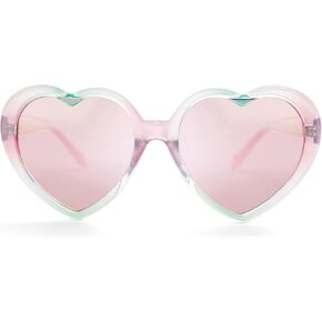 Kursan Women Fashion Oversized Heart Shaped Polarized Sunglasses Lovely Cute Eyewear UV400 in Kuwait