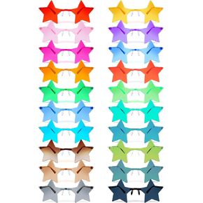 Dunzy 20 Pairs Star Shaped Rimless Sunglasses Transparent Candy Color Sunglasses Pentagram Sunglasses for Women Men Party