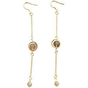 SE DIPITY Ensphered Bead & Chain Drop Dangle Earrings in Saudi Arabia