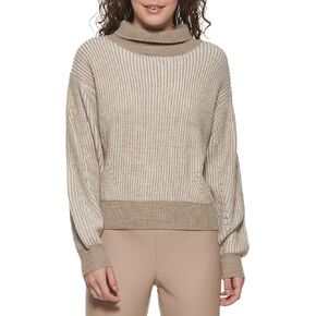 DKNY Women's Bubble Sleeve Warm Cozy Sportswear Sweater