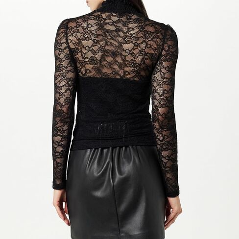 The Drop Women's Bethany Mock-Neck Lace Top in Kuwait