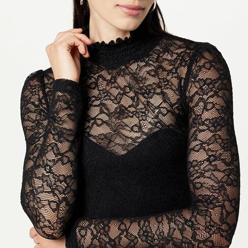 The Drop Women's Bethany Mock-Neck Lace Top in Kuwait