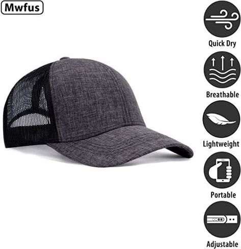 قبعة سائق الشاحنة الفارغة Mwfus، قبعات البيسبول Snapback، قبعات كرة شبكية قابلة للتعديل للرجال والنساء in Kuwait