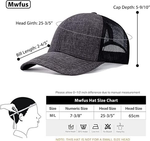 قبعة سائق الشاحنة الفارغة Mwfus، قبعات البيسبول Snapback، قبعات كرة شبكية قابلة للتعديل للرجال والنساء in Kuwait
