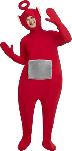 زي روح الهالوين تليتبيز للبالغين بو | مرخص رسميًا | الأحمر Teletubby تأثيري | زي التلفزيون والسينما in Saudi Arabia