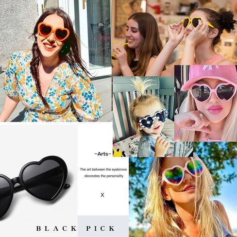 Kursan Women Fashion Oversized Heart Shaped Polarized Sunglasses Lovely Cute Eyewear UV400 in Saudi Arabia