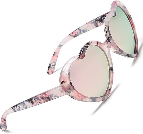 Kursan Women Fashion Oversized Heart Shaped Polarized Sunglasses Lovely Cute Eyewear UV400 in Saudi Arabia
