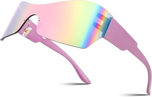 نظارة شمسية FEISEDY عصرية بدون إطار مستقبلية ملفوفة حول النظارات الشمسية للنساء والرجال نظارات شمسية بقناع فاسق B2329 in Kuwait