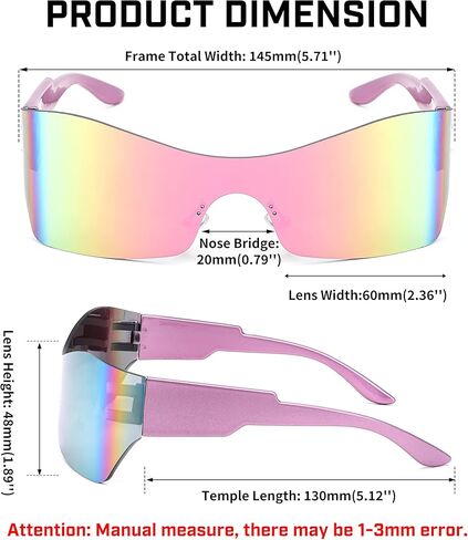 نظارة شمسية FEISEDY عصرية بدون إطار مستقبلية ملفوفة حول النظارات الشمسية للنساء والرجال نظارات شمسية بقناع فاسق B2329 in Kuwait