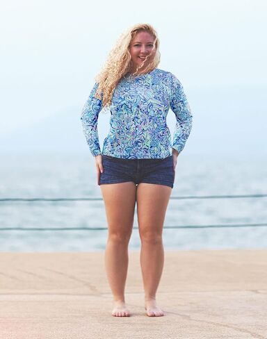 HDE Plus Size Rash Guard for Women UPF 50 Quick Dry Long Sleeve Swim Top in Saudi Arabia