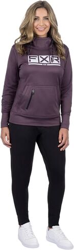 FXR Womens Podium Tech Pullover Hoodie Zippered Pockets Muted Grape/Dusty Lilac in Saudi Arabia