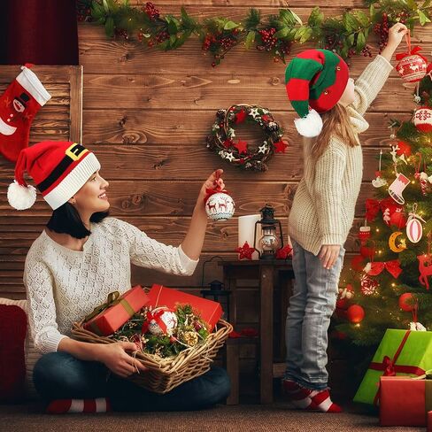 6 قطع عيد الميلاد محبوك قبعة بيني مع بوم بوم للجنسين عيد الميلاد قبعة قزم سانتا محبوك قبعة عيد الميلاد عيد الميلاد الشتاء الثلوج قبعة للكبار عطلة عيد الميلاد in Saudi Arabia