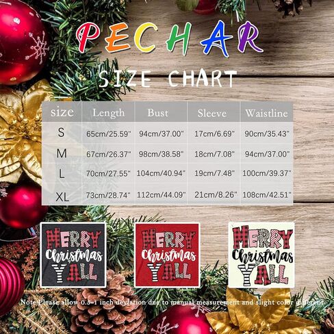 Christmas Shirts for Women Merry Christmas Y'all Tshirt Buffalo Plaid Graphic Tee Leopard Xmas Gift Tops in Kuwait