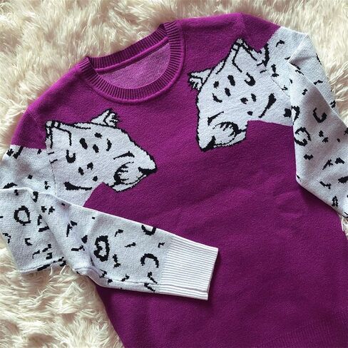 سترات نسائية شتوية وربيعية كاجوال لطيفة بطباعة الفهد وأكمام طويلة وسترة مقصوصة ومتماسكة in Kuwait