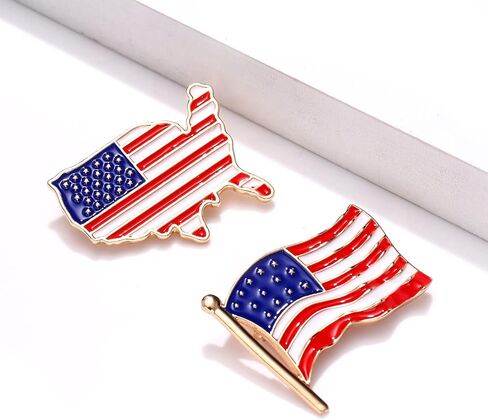 6 قطع العلم الأمريكي التلبيب دبابيس المينا حجر الراين القلب علم الولايات المتحدة الأمريكية 4th من يوليو بروش دبابيس عيد الاستقلال الوطني مجوهرات البدلة دبوس هدايا للنساء الرجال in Kuwait