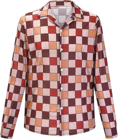 أزياء الهالوين السبعينات للرجال، ملابس الديسكو في الستينيات، قمصان الديسكو، السراويل ذات الجرس السفلي in Kuwait