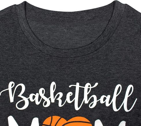 YUYUEYUE Women Basketball Mom Letter Print T Shirt Casual Funny Mom Shirts Short Sleeve Tops Tee in Saudi Arabia
