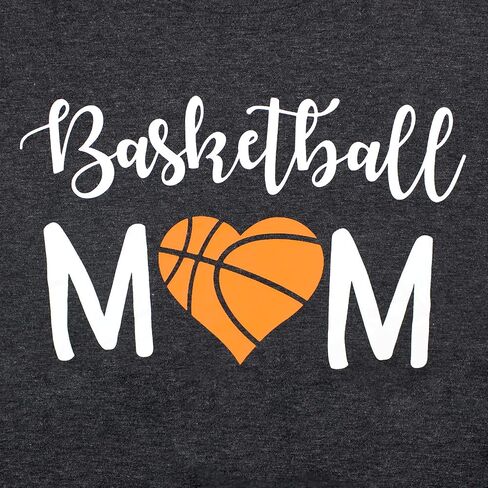 YUYUEYUE Women Basketball Mom Letter Print T Shirt Casual Funny Mom Shirts Short Sleeve Tops Tee in Saudi Arabia