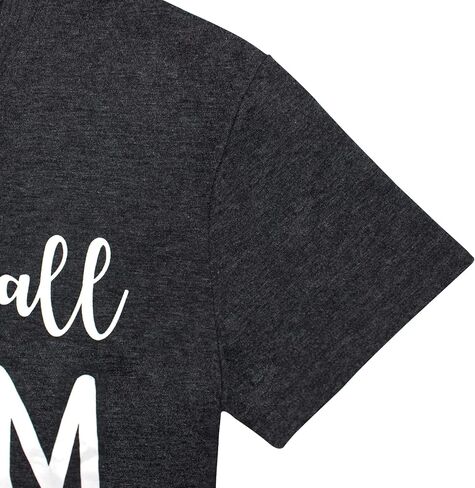 YUYUEYUE Women Basketball Mom Letter Print T Shirt Casual Funny Mom Shirts Short Sleeve Tops Tee in Saudi Arabia
