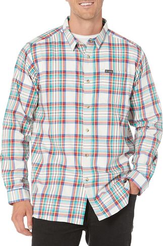 Columbia Men's Vapor Ridge III Long Sleeve Shirt, Bright Aqua CSC Tartan, Large Tall in Saudi Arabia