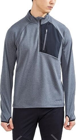طبقة متوسطة حرارية للرجال من Craft Sportswear، قميص حراري بسحاب ربع أداء مع فتحات للإبهام in Saudi Arabia