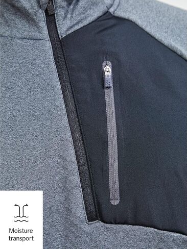 طبقة متوسطة حرارية للرجال من Craft Sportswear، قميص حراري بسحاب ربع أداء مع فتحات للإبهام in Saudi Arabia