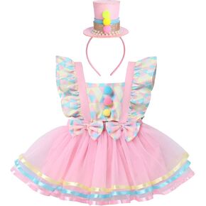 IBTOM CASTLE Toddler Carnival Circus Birthday Cake Smash Party Outfit for Baby Girl Princess Tutu Dress Photo Prop Costume in Saudi Arabia